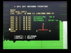 0  UNAOHM EP 3000 EVO DIGITAL detail na menu ovladania SAT anteny cez GPS definicia AZ ,EL a zemepisnej 