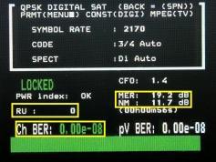 SCPC TP 1 OTV Primorie Vladivostok in f=10 990 MHz V pol with highest MER quality up to 19.5 dB from orbital position 90.0 East