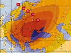 Amos 3 at 4.0 W European beam