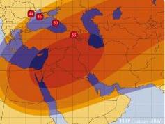 Amos 3 at 4.0 W Middle East beam