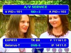 Express AM22 at 53.0 e-11 161 V Belarus TV-IF data