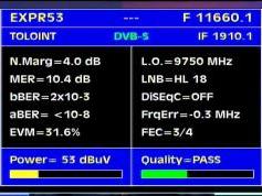 Express AM22 at 53.0 e-11 660 H TOLO News-Q data