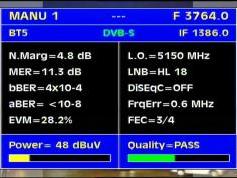 Intelsat 906 at 64.2 e-footprint west hemi-3 764 R Al Alamia test-Q data