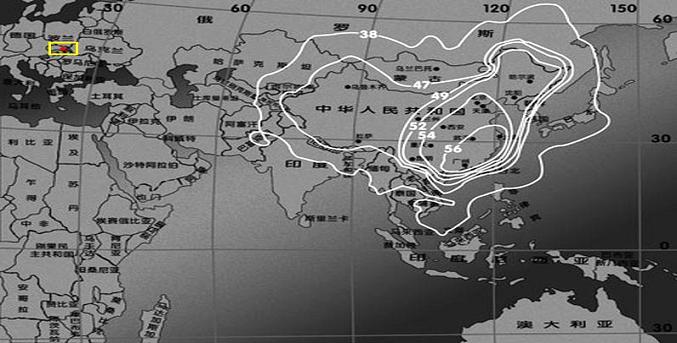 Chinasat 9 at 92.2 e_KU footprint_n