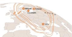 Vyzarovaci diagram druzice THOR 3 na 0,8W pre paket Telenor Slovakia